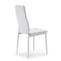 VS VENTA-STOCK Set de 4 chaises Salon Chelsea tapissées Blanc, 42 cm x 51 cm x 97 cm