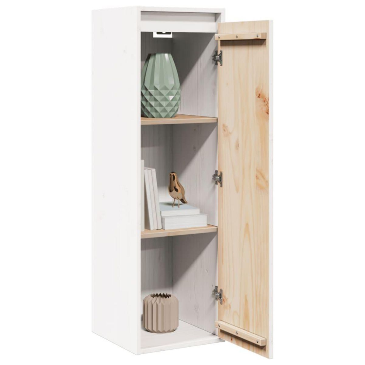VIDAXL Armoire murale Blanc 30x30x100 cm Bois de pin massif