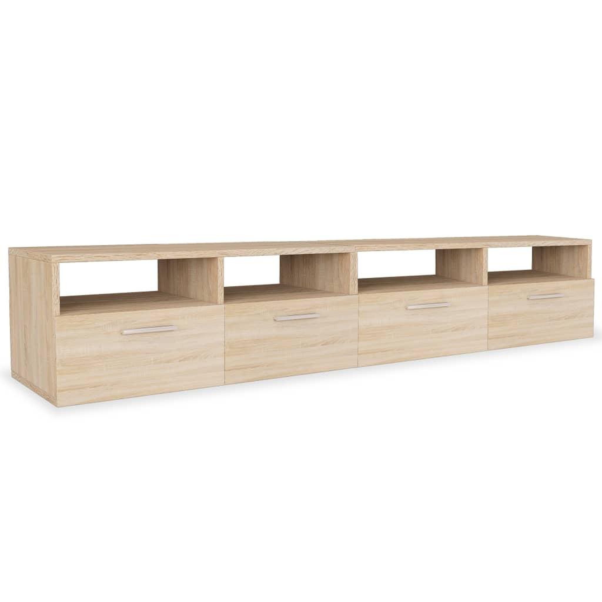 Voir la diapositive 2 : VIDAXL Meubles TV 2 pcs Bois d'ingenierie 95x35x36 cm Chene