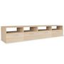 Voir la diapositive 2 : VIDAXL Meubles TV 2 pcs Bois d'ingenierie 95x35x36 cm Chene