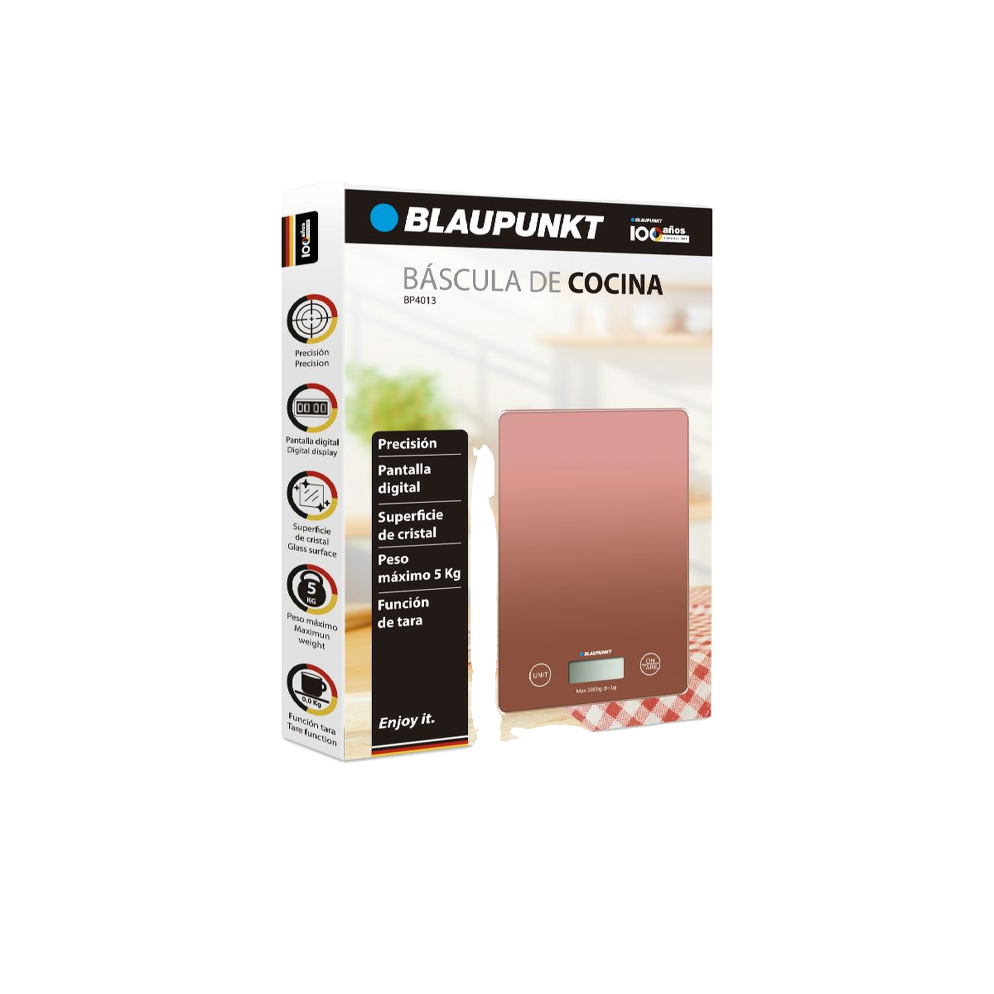 Voir la diapositive 2 : BLAUPUNKT Balance de cuisine Blaupunkt bp4013 5 kg en verre