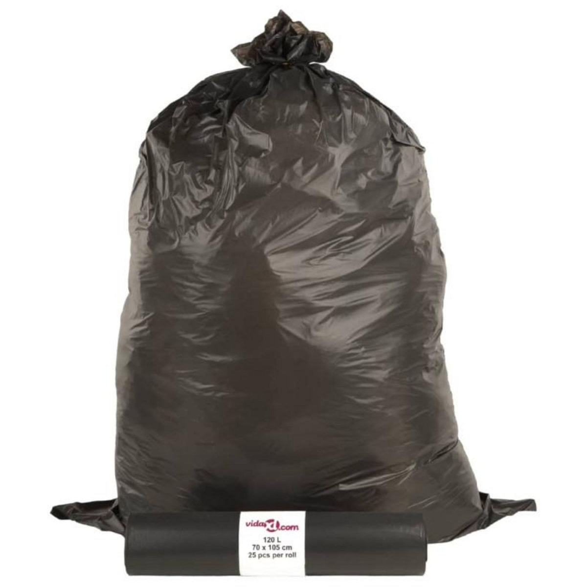 VIDAXL Sacs poubelles 250 pcs noir 120 L