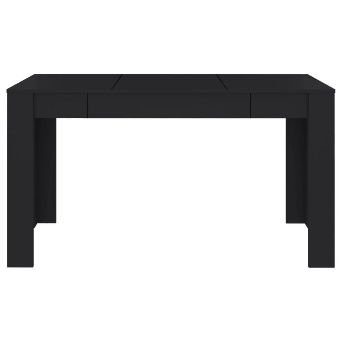 VIDAXL Table de salle a manger Noir 140x74,5x76 cm Agglomere