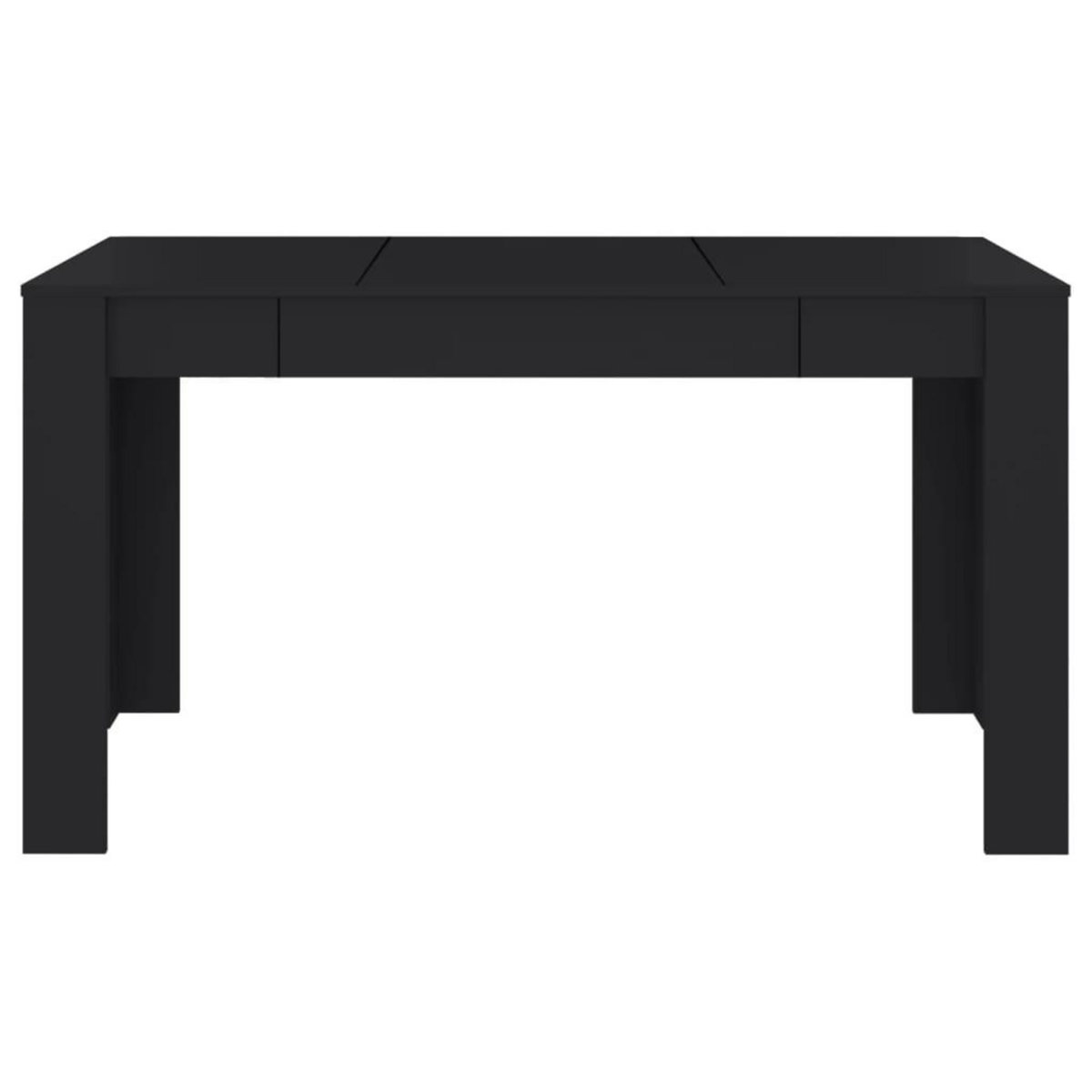 VIDAXL Table de salle a manger Noir 140x74,5x76 cm Agglomere