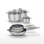 ELO Lot 3 Poêles 24/28/32cm Elo Profi Therm Platinum et 3 Faitouts Elo Brillant