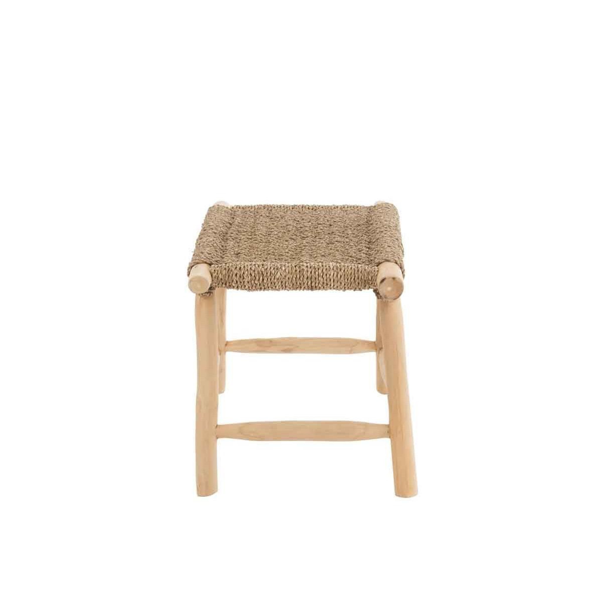 Voir la diapositive 3 : J-LINE Tabouret design en teck  timo  60cm naturel