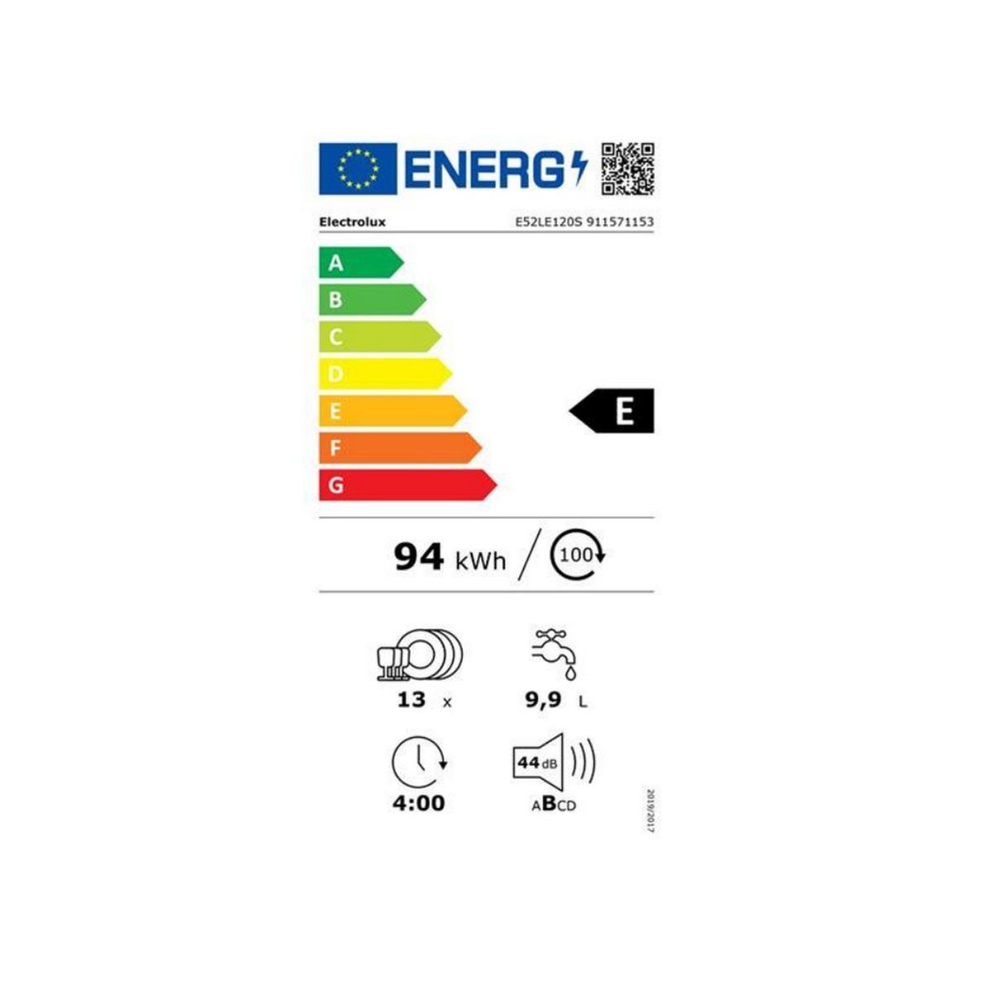 Voir la diapositive 2 : ELECTROLUX Lave-vaisselle 60cm 13 couverts tout intégrable - e52le120s