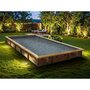 Voir la diapositive 1 : Ubbink Piscine bois Linéa 8,00 x 5,00 x 1,40 m - Liner gris - Ubbink