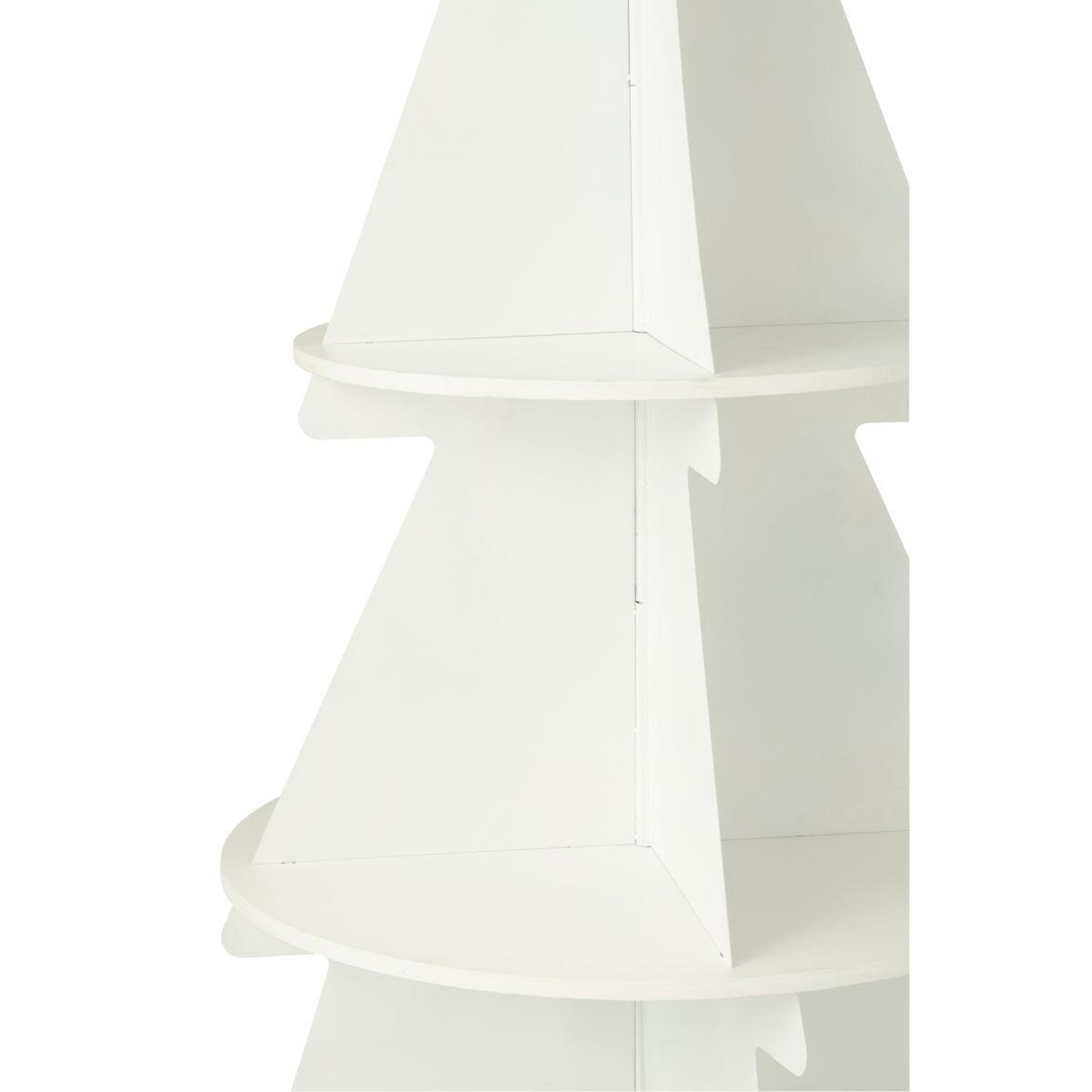 Voir la diapositive 2 : J-LINE Étagère sapin 4 niveaux  xmas  214cm blanc