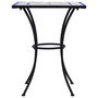 Voir la diapositive 3 : VIDAXL Table de bistro mosaïque Bleu et blanc 60 cm Ceramique