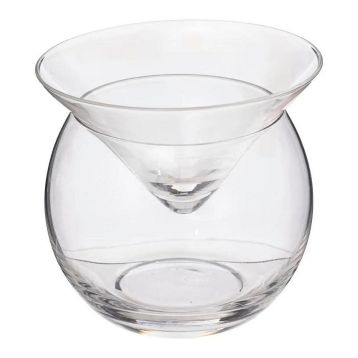 SECRET DE GOURMET Lot de 2 Verres à Cocktail  Cônes  12cm Transparent