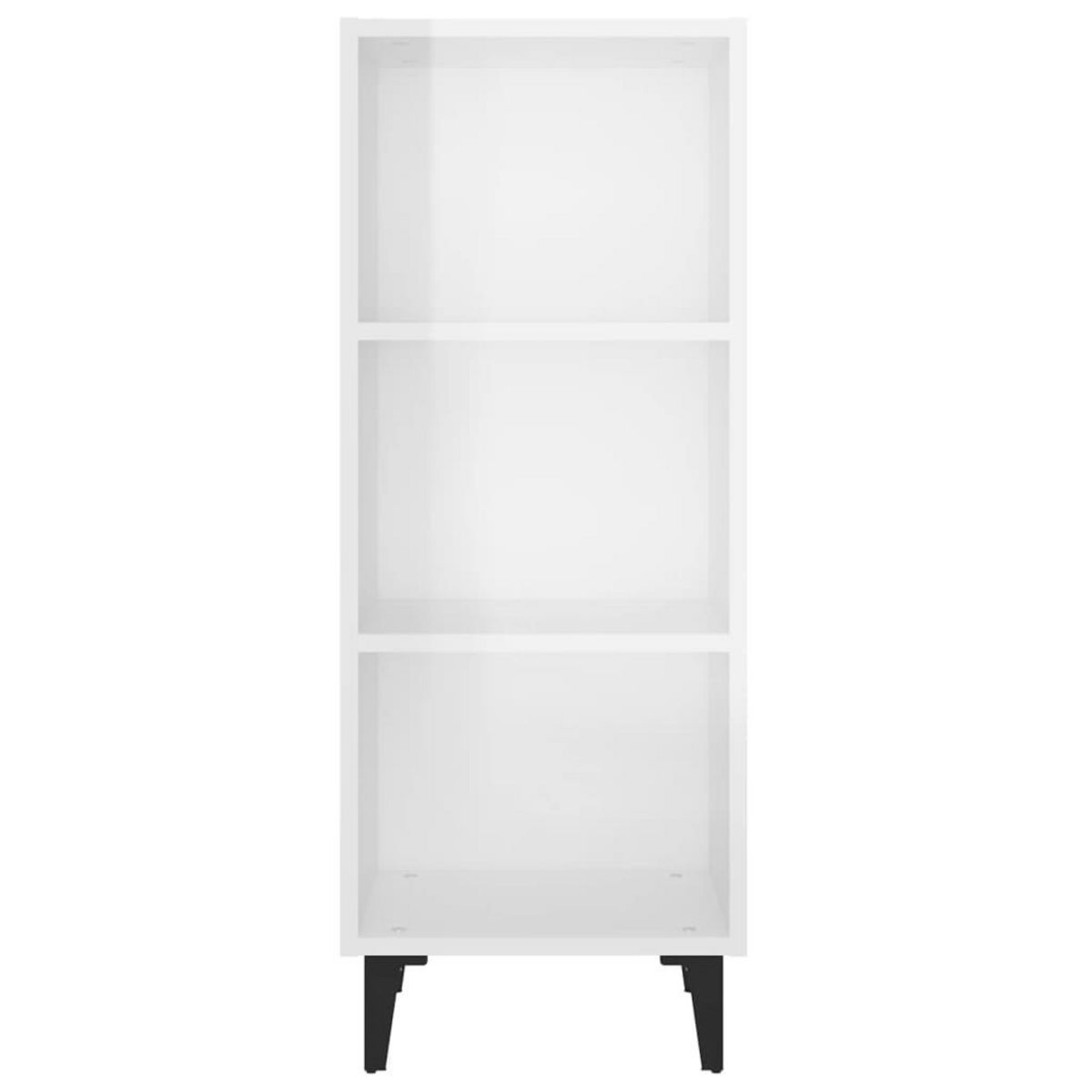VIDAXL Buffet Blanc brillant 34,5x32,5x90 cm Bois d'ingenierie