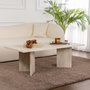 Voir la diapositive 4 : CONCEPT USINE Table basse rectangulaire effet travertin 119x60cm TOPI