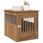 VIDAXL Meuble de cage pour chiens chêne artisanal 64,5x80x71 cm