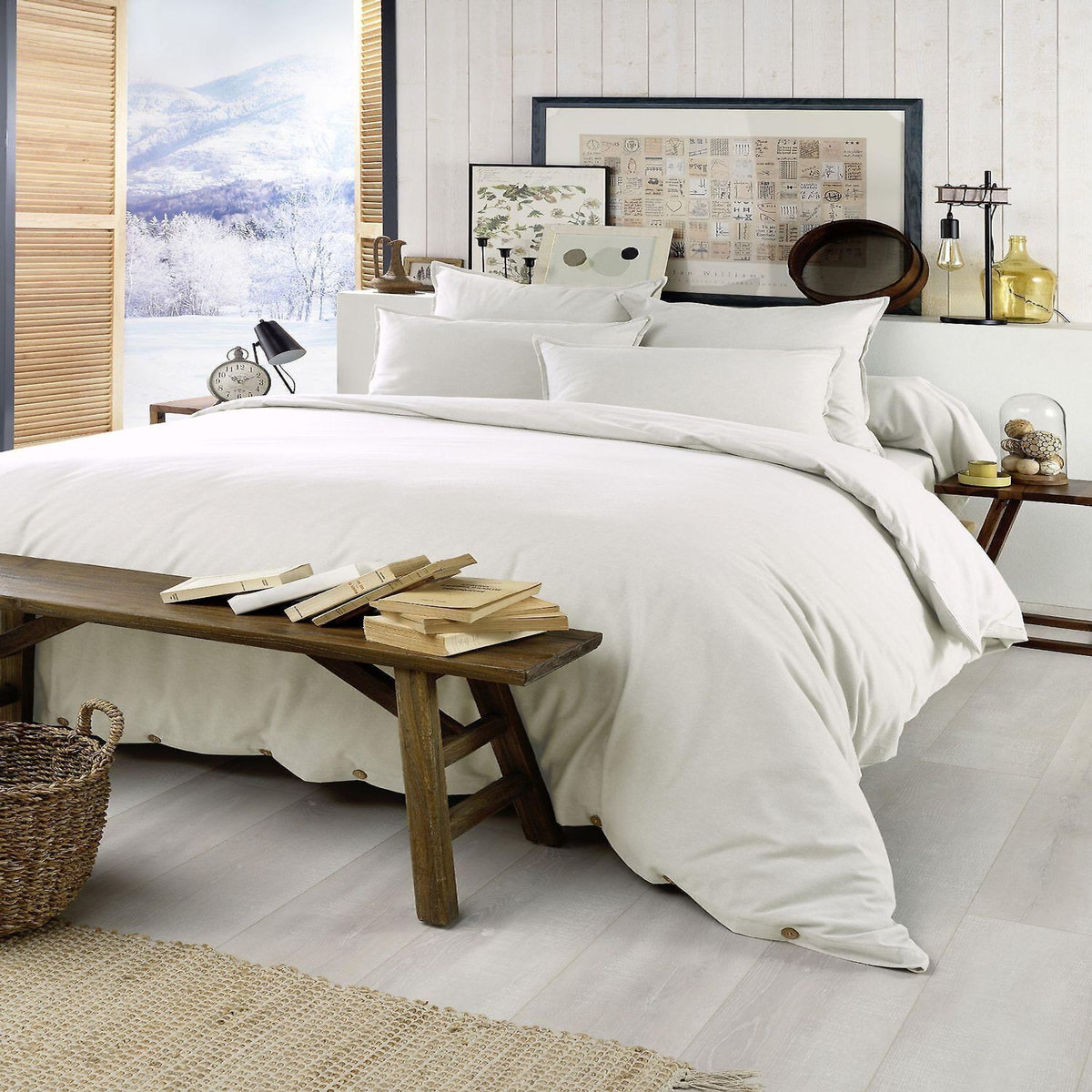 Home collection Housse de couette 100%flanelle