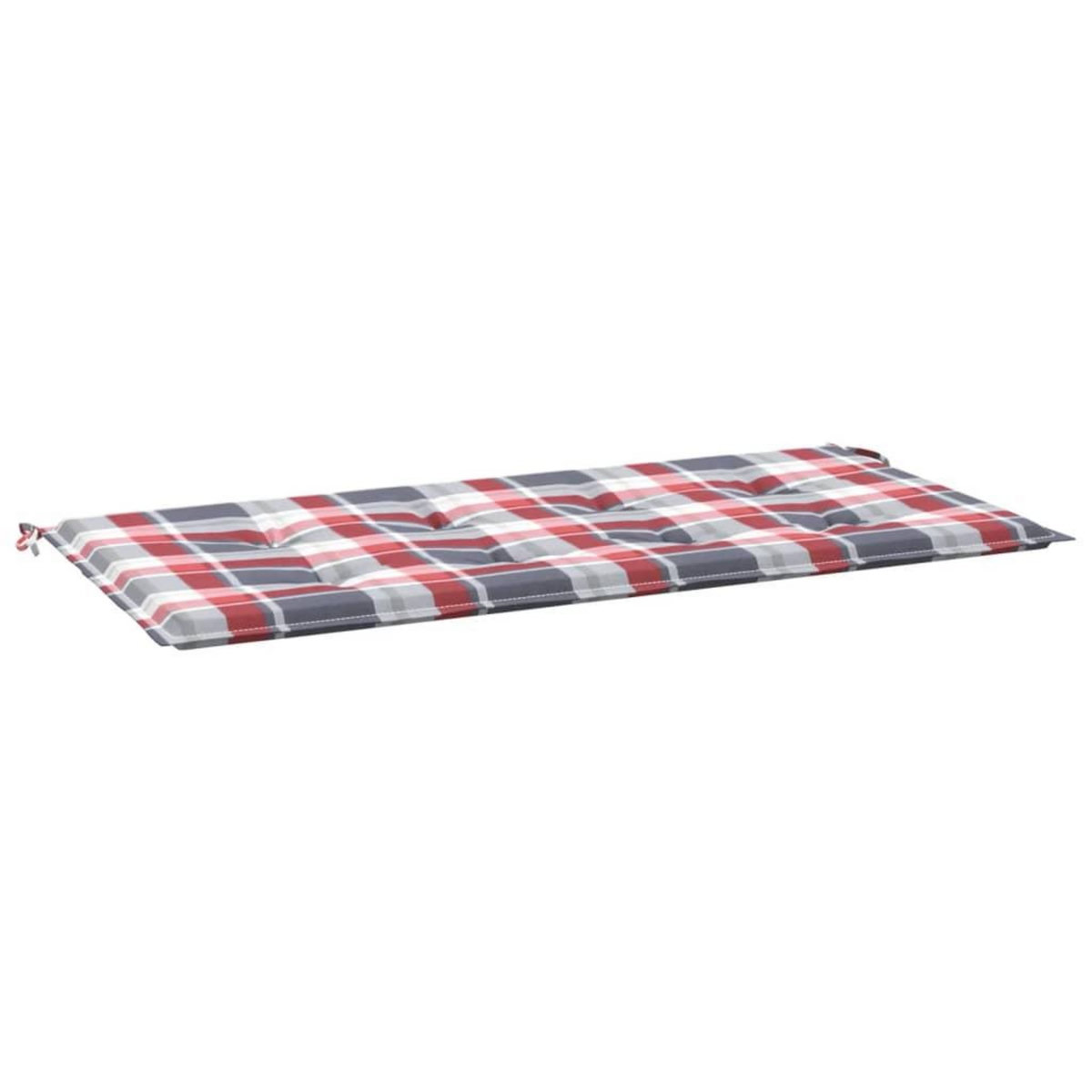 VIDAXL Coussin de banc de jardin motif a carreaux rouges 100x50x3cm