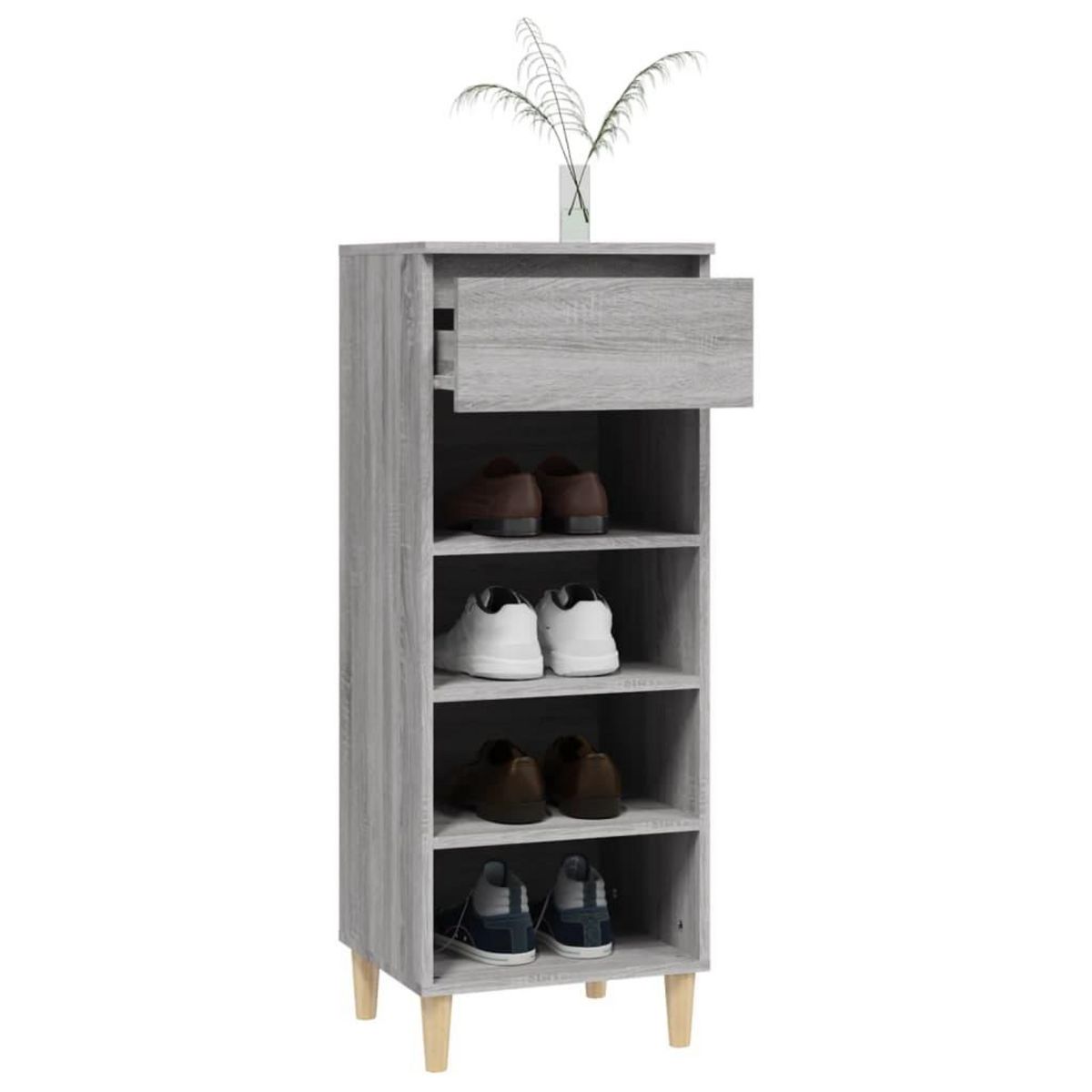 VIDAXL Armoire a chaussures Sonoma gris 40x36x105 cm Bois d'ingenierie