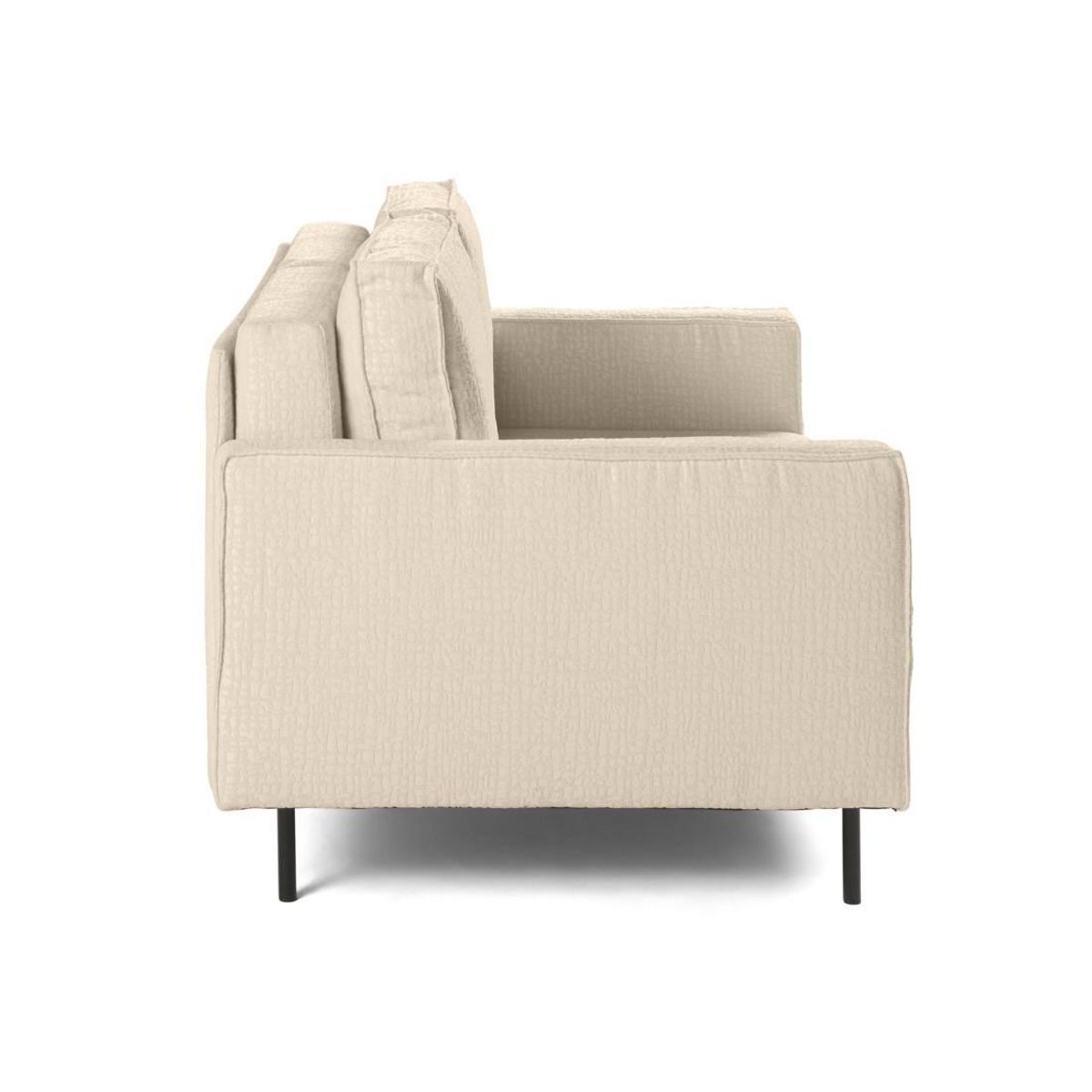 LISA DESIGN Charlie - canapé droit 2 places - en tissu velours relief