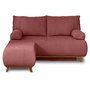 Voir la diapositive 1 : BEST MOBILIER Cristal - canapé 3 places - convertible avec coffre et pouf - en velours texturé