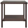 Voir la diapositive 4 : VIDAXL Table d'appoint marron 45x45x45 cm poly rotin et verre trempe