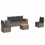 Voir la diapositive 2 : VIDAXL Salon de jardin 6 pcs avec coussins gris resine tressee