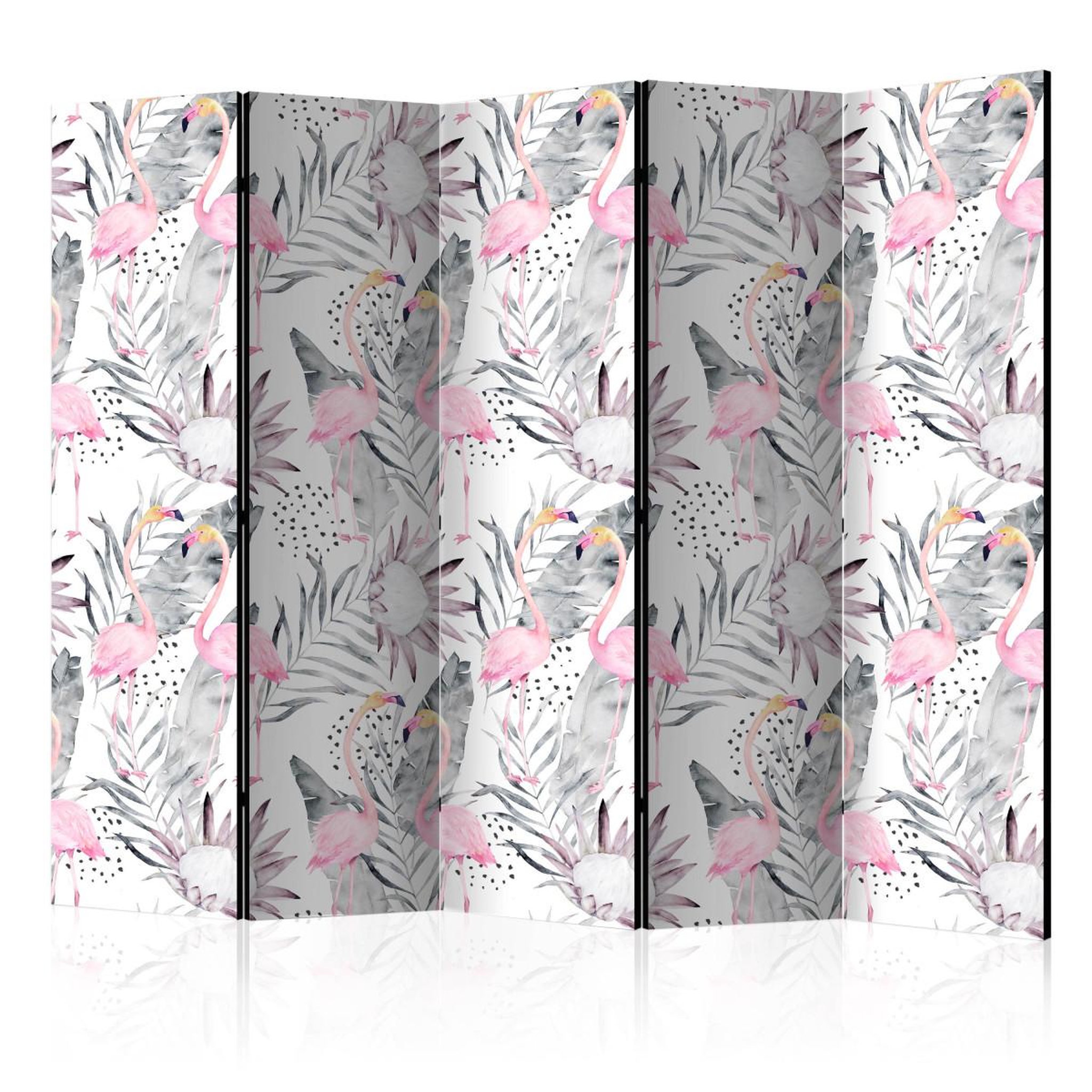 Paris Prix Paravent 5 volets  flamingos & twigs  172x225cm