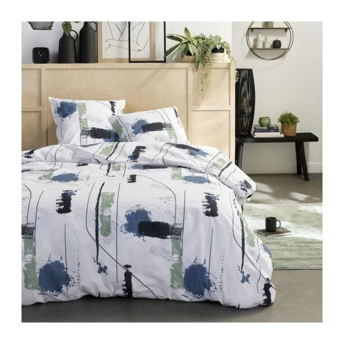 Today Parure de lit 2 personnes - TODAY - Sunshine 16.2 - 220 x 240 cm - 100% Coton imprimé