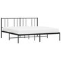 Voir la diapositive 5 : VIDAXL Cadre de lit metal sans matelas et tete de lit noir 180x200 cm