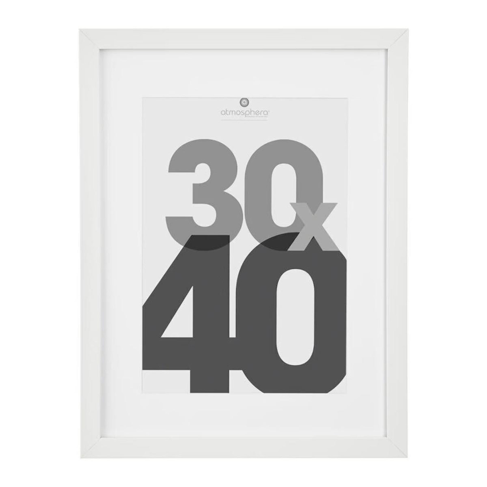ATMOSPHERA Cadre Photo Bois 30x40cm Blanc