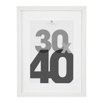 ATMOSPHERA Cadre Photo Bois 30x40cm Blanc