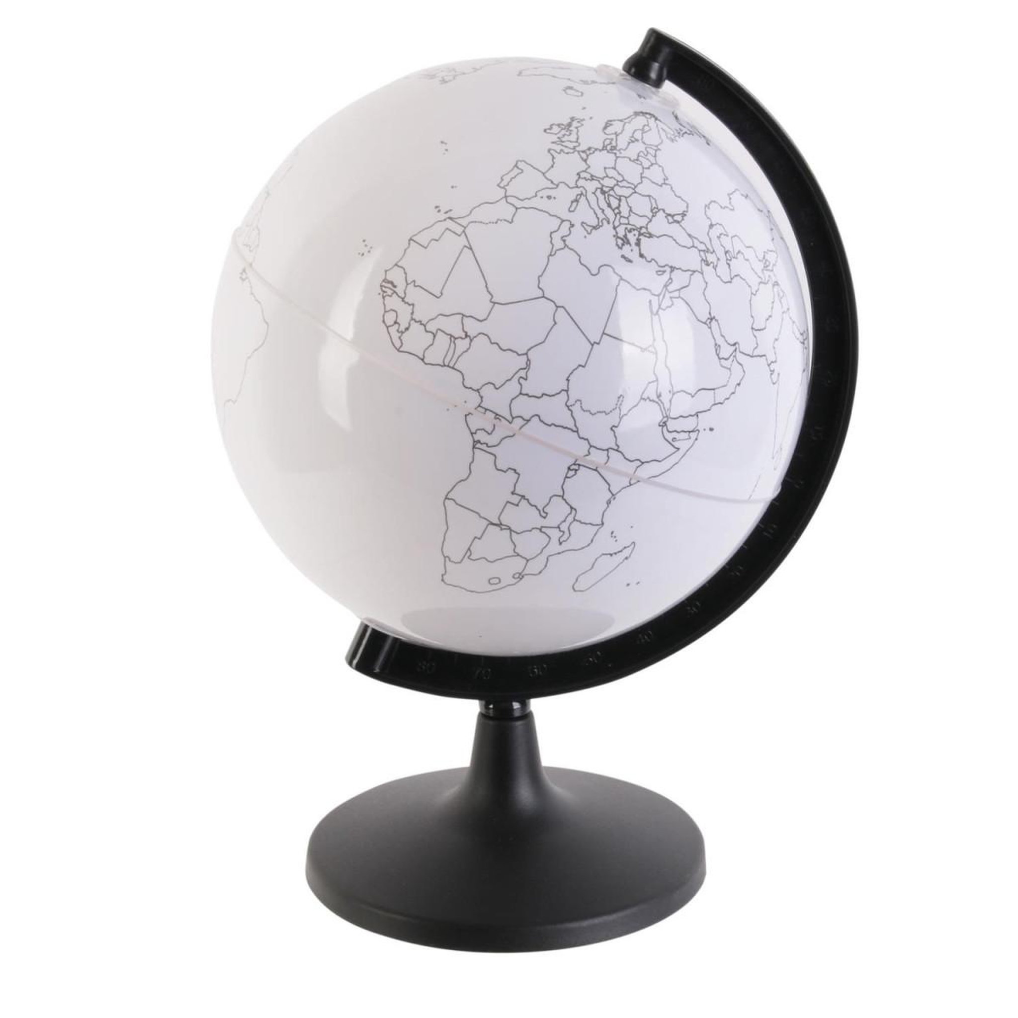 Jeux 2 momes Globe Rotatif à Personnaliser  Feutres  22cm Blanc