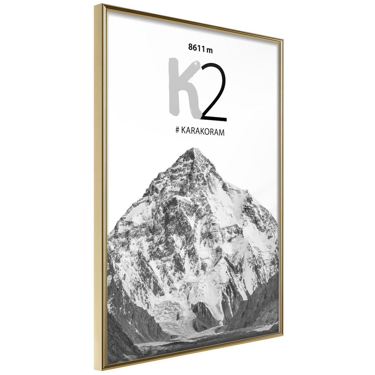 Paris Prix Affiche Murale Encadrée  Peaks of the World K2