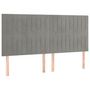 Voir la diapositive 2 : VIDAXL Tetes de lit 4 pcs Gris clair 100x5x78/88 cm Velours