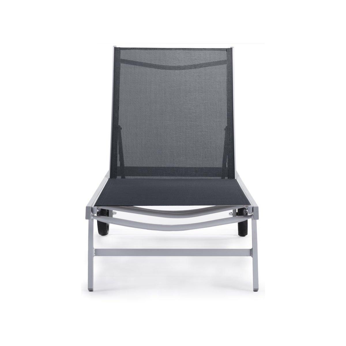 Habitat et Jardin Bain de soleil en aluminium et textilène  Bella  - Phoenix - Gris - Lot de 2