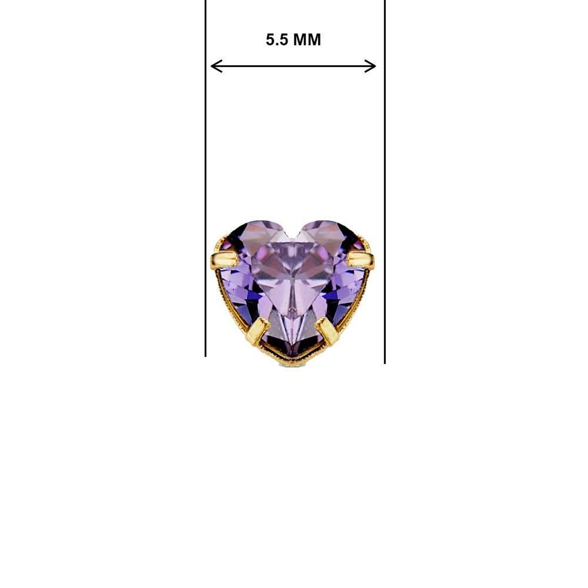 Voir la diapositive 4 : L'ATELIER D'AZUR Boucles d'Oreilles Or 18 Carats 750 - Zirconiums Améthyste