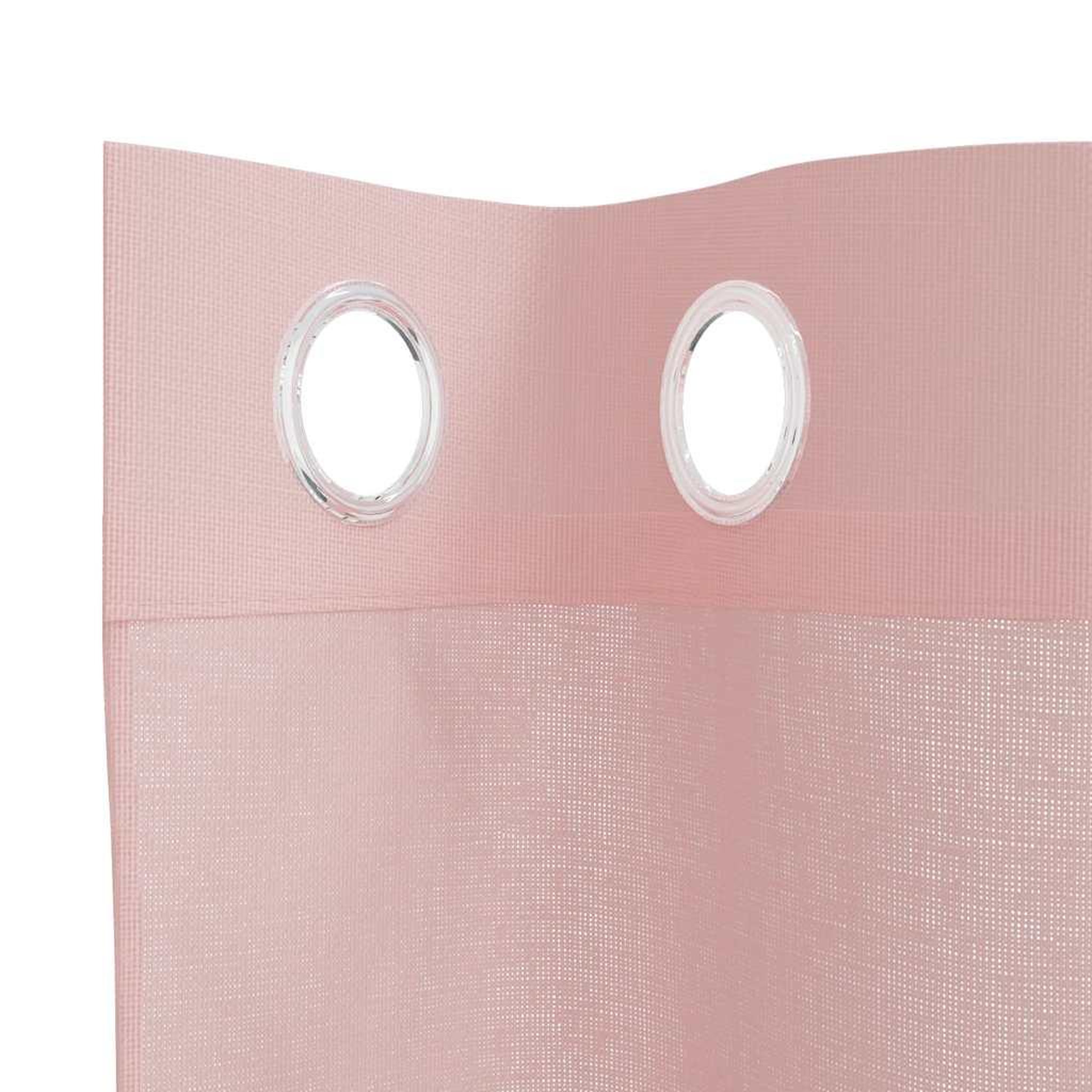 Voir la diapositive 5 : VIDAXL Rideaux en voile avec œillets 2 pcs rose 140x260 cm