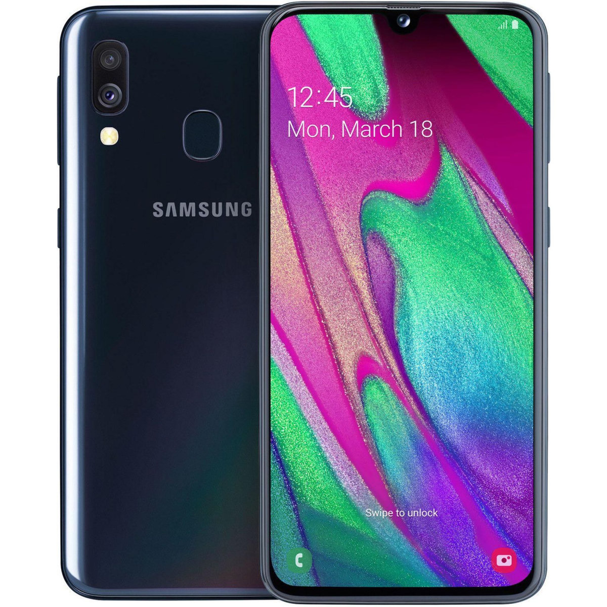 Samsung Galaxy A40 (Dual Sim) Reconditionné 64 Go - Grade A+ - Noir