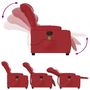 Voir la diapositive 5 : VIDAXL Fauteuil de massage inclinable rouge similicuir