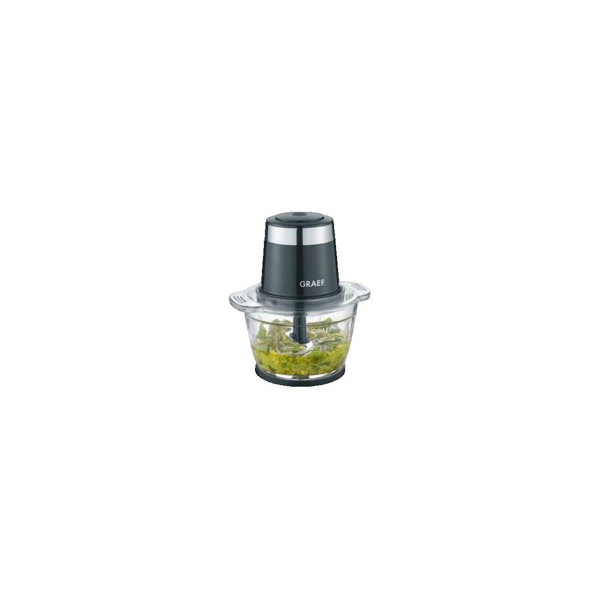 graef Hachoir Graef avec bol en verre 1 L et lame en acier inoxydable