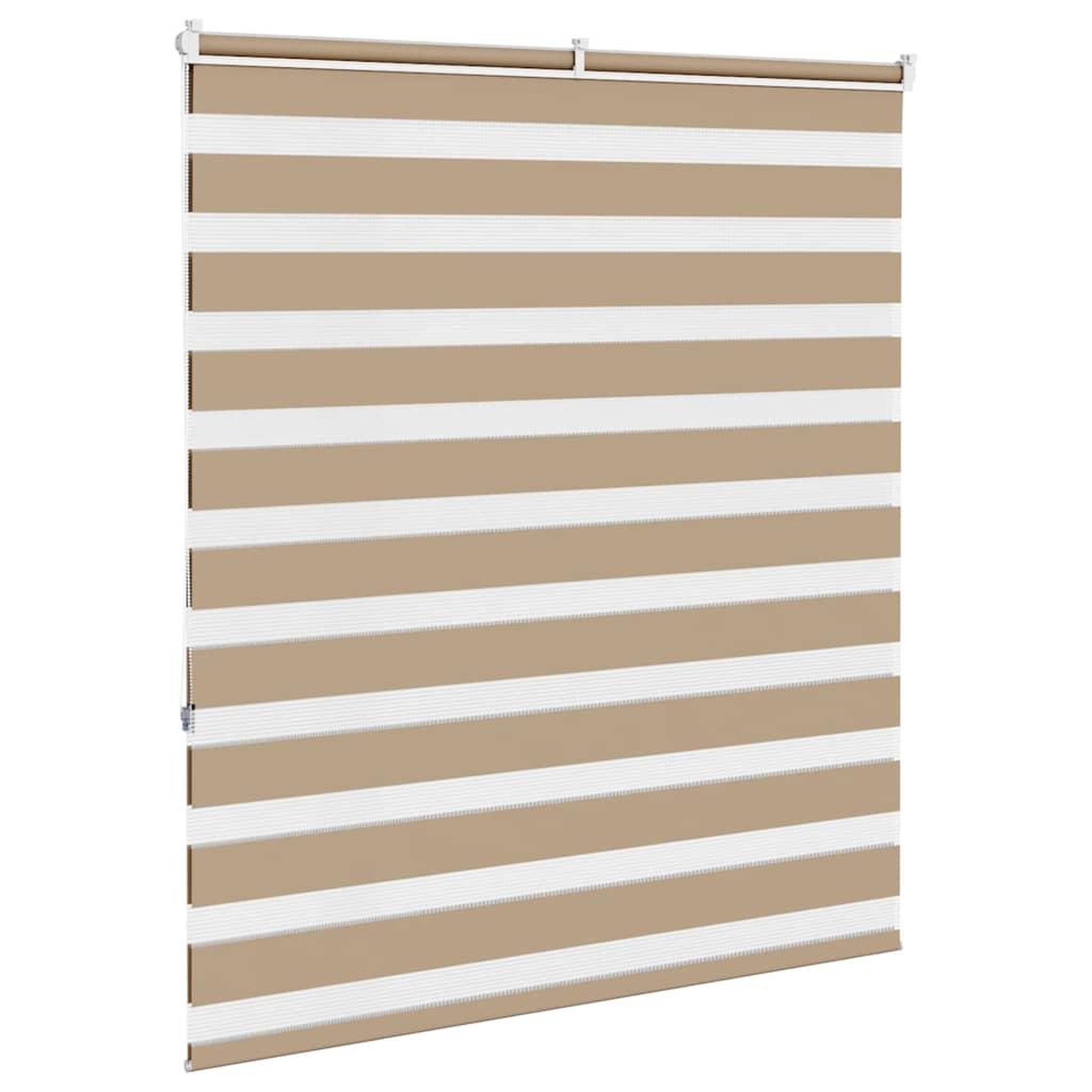 Voir la diapositive 4 : VIDAXL Store zebre marron sable largeur du tissu 120,9 cm polyester