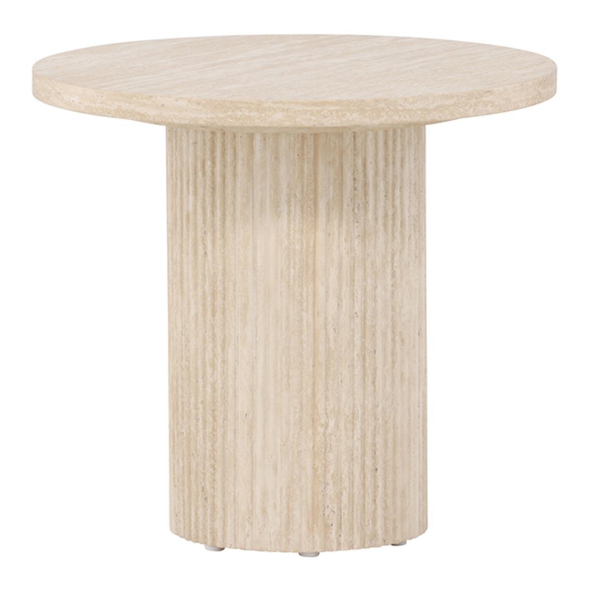 Paris Prix Table d'appoint effet travertin  haron  50cm beige
