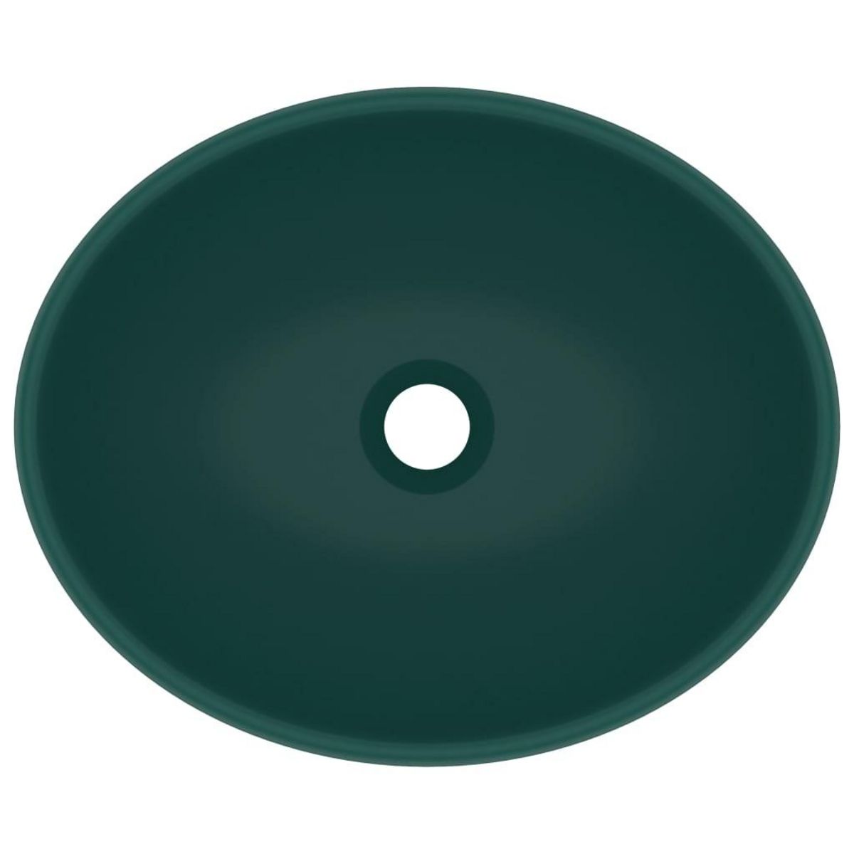 VIDAXL Lavabo ovale de luxe Vert fonce mat 40x33 cm Ceramique