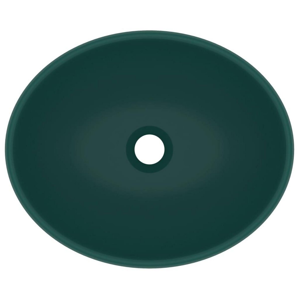 VIDAXL Lavabo ovale de luxe Vert fonce mat 40x33 cm Ceramique