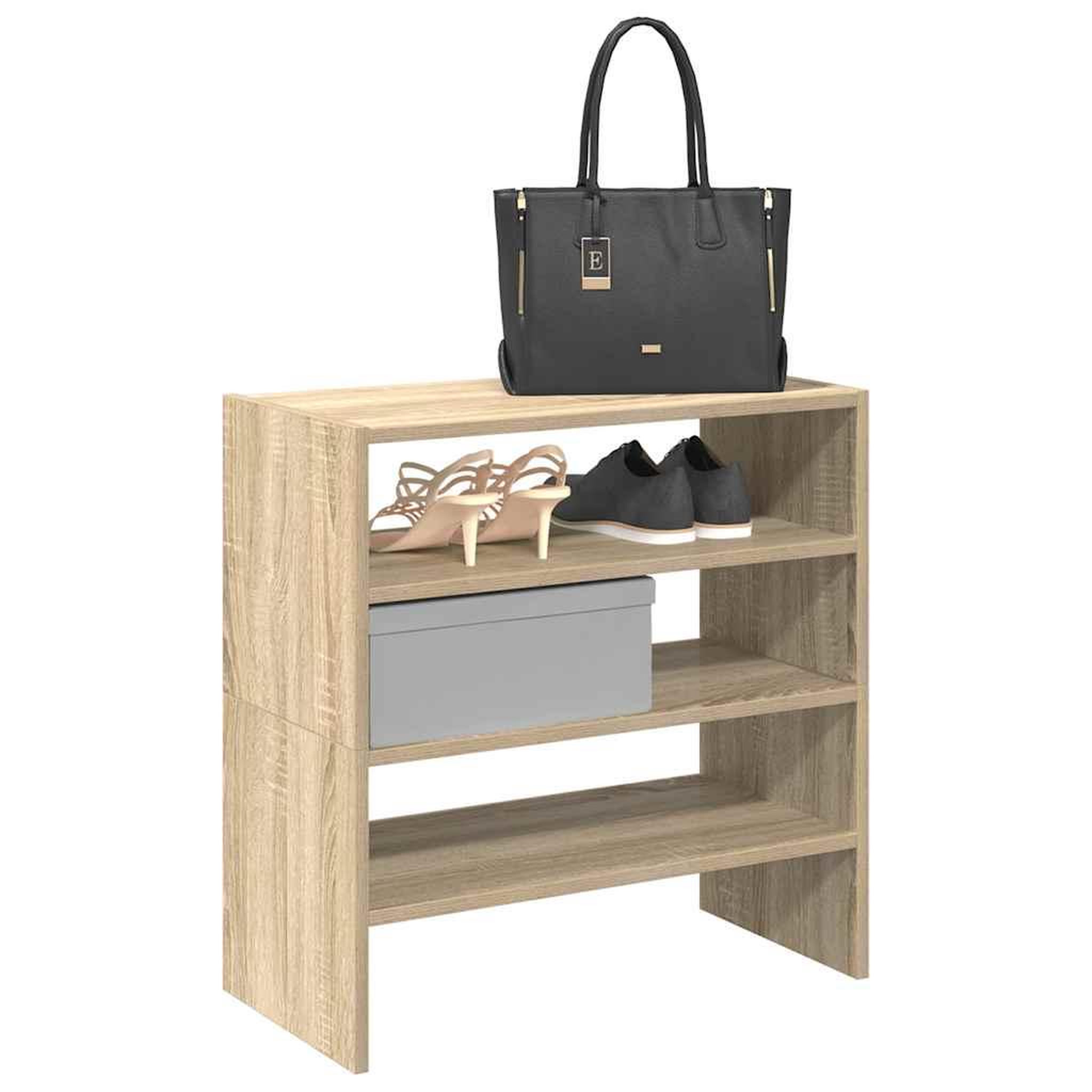 VIDAXL Etageres a chaussures 2 pcs empilable chene sonoma 60x30x30,5cm