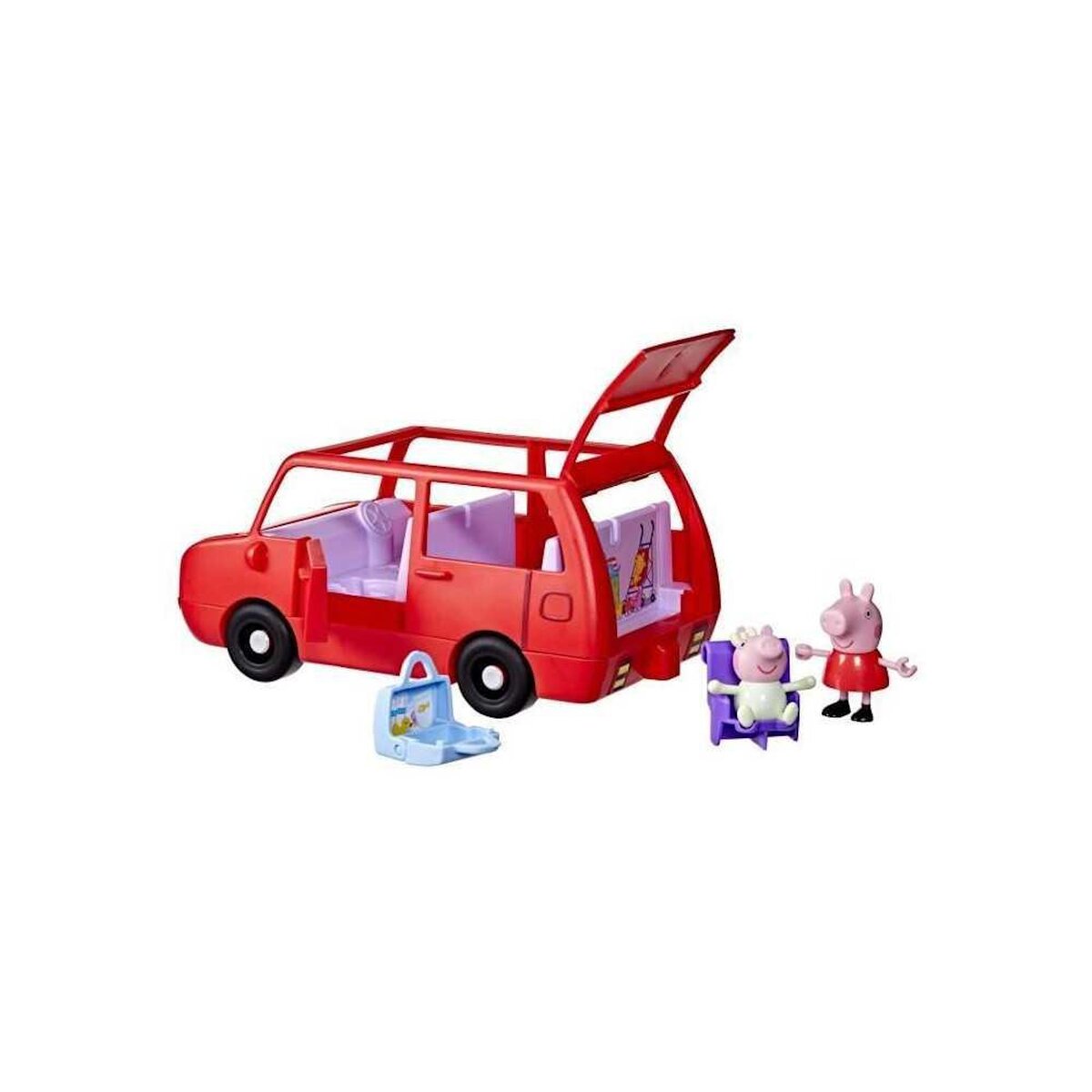 HASBRO Peppa Pig La grande voiture familiale, coffret avec véhicule et 2 figurines, a partir de 3 ans