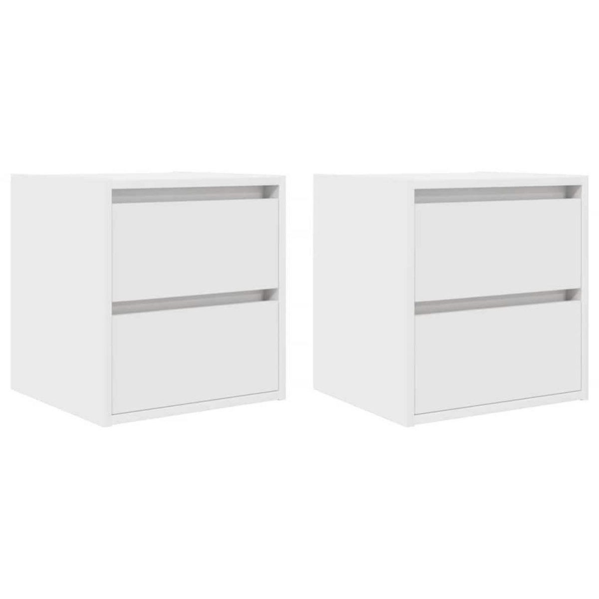 VIDAXL Tables de chevet murales 2 pcs blanc 38x34x40 cm