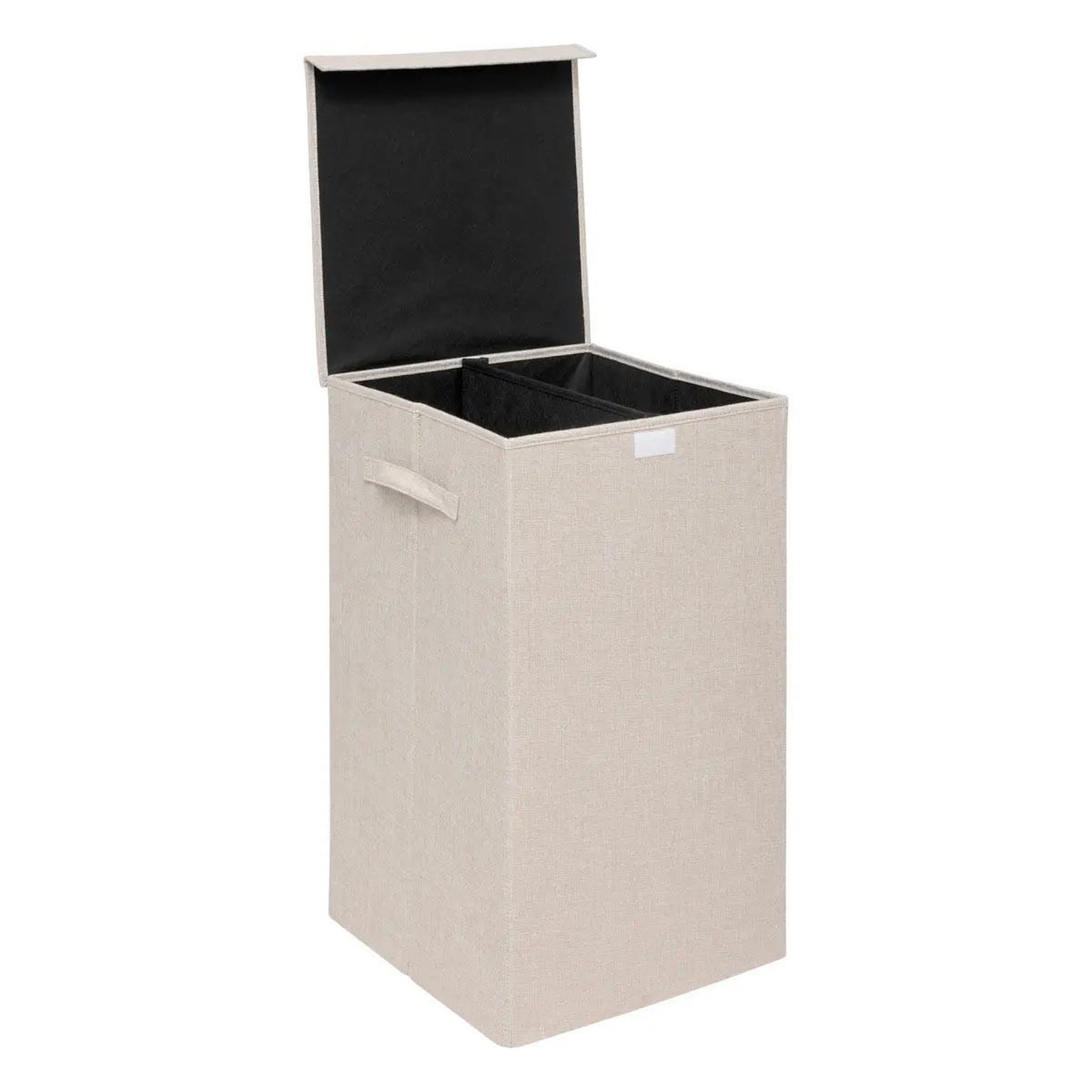 Voir la diapositive 2 : FIVE Panier à linge avec séparateur  colorama  74l beige lin