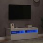 Voir la diapositive 4 : VIDAXL Meubles TV avec lumieres LED 2 pcs blanc brillant 60x35x40 cm