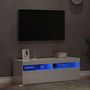Voir la diapositive 4 : VIDAXL Meubles TV avec lumieres LED 2 pcs blanc brillant 60x35x40 cm