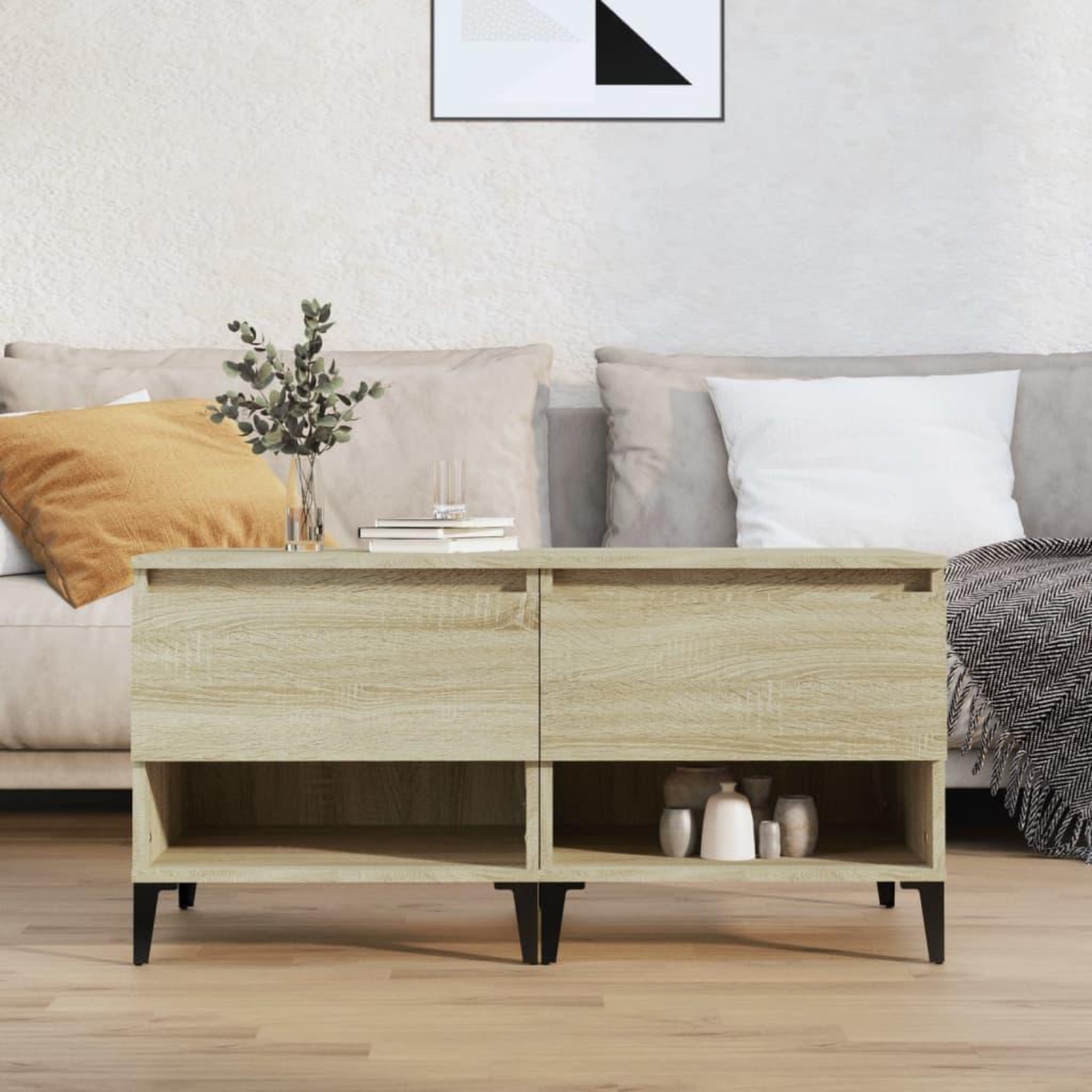 Voir la diapositive 1 : VIDAXL Tables d'appoint 2 pcs Chene sonoma 50x46x50 cm Bois ingenierie